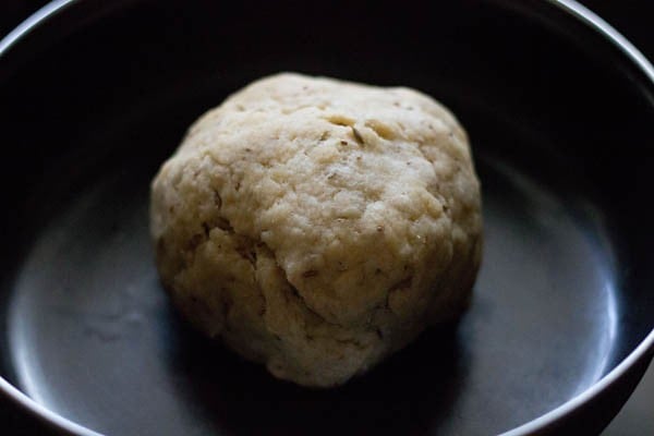 mixture kneaded with water to a firm dough for papdi recipe. 