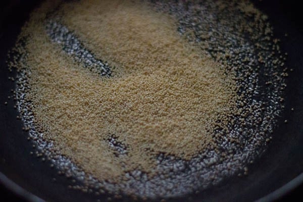 roasting poppy seeds in the same pan. 