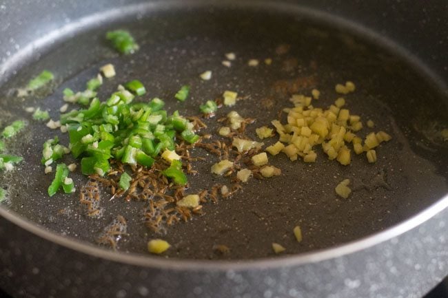 green chili and ginger added