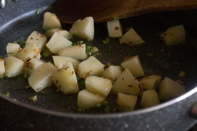 sauteing potatoes