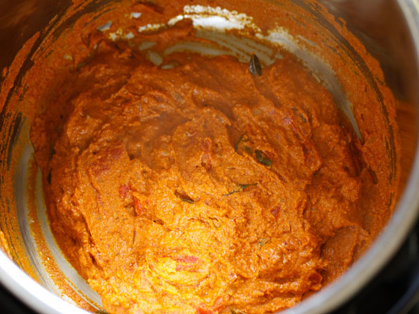 sauté masala paste for 8 to 9 minutes