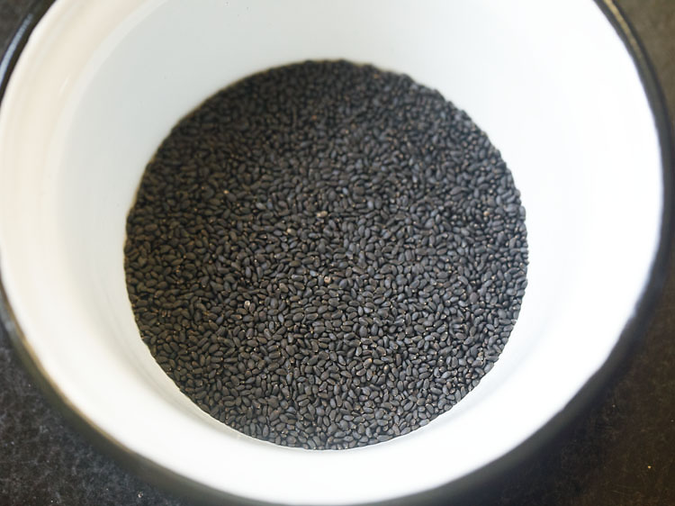 sweet basil seeds or sabja seeds in a bowl