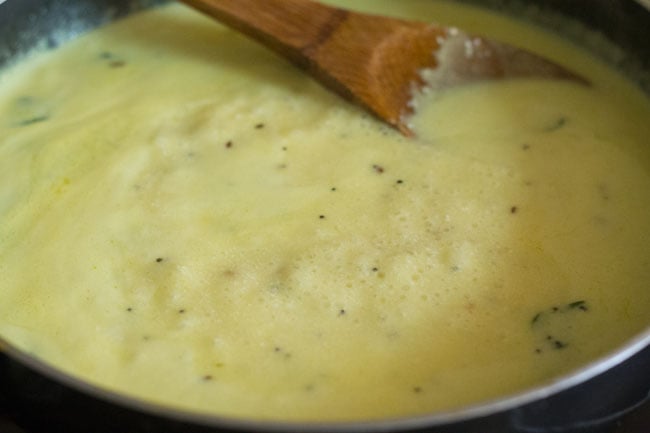 stirring kadhi. 