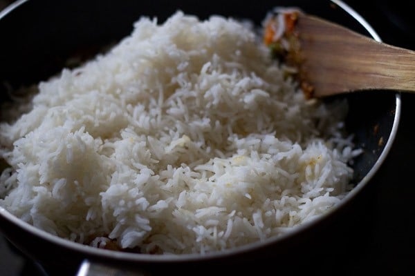 cooked rice added