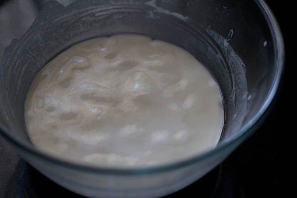 add flour - making calzone recipe