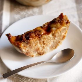 eggless bread butter pudding 1b