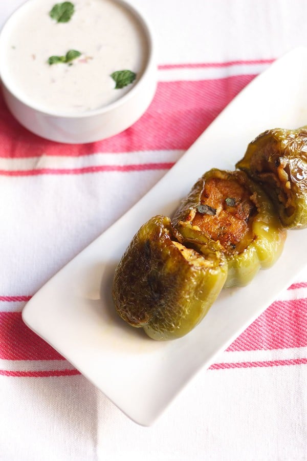 stuffed capsicum recipe, bharwan shimla mirch recipe