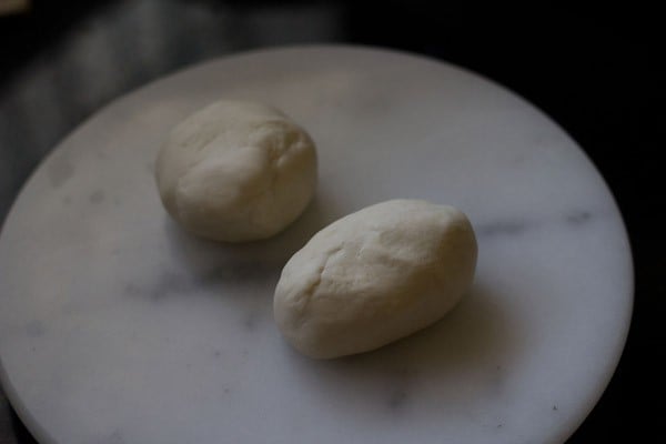 dough divided in two 
