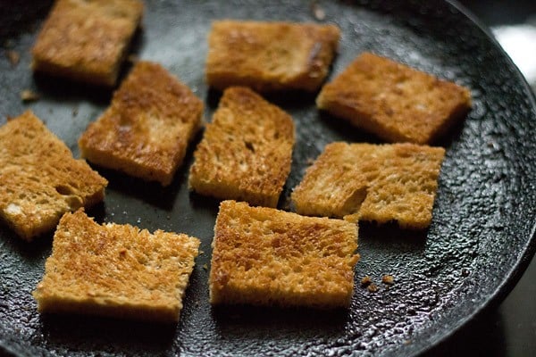  shahi tukda croutons are deeply golden