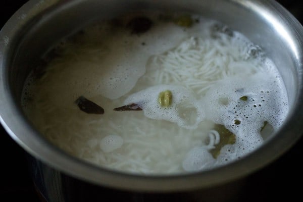 rice added to scented water