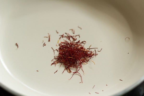 saffron added to the pan. 