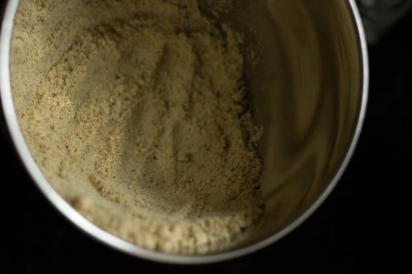 ingredients ground to a fine milk masala powder.