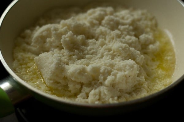 coconut milk mixture in pan.