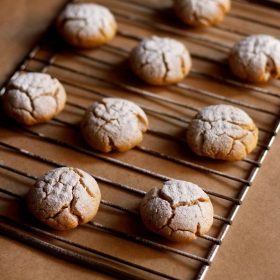 eggless orange crinkle cookies recipe