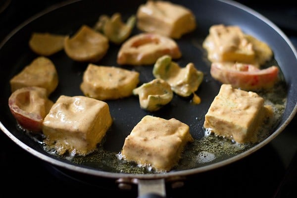 frying paneer for paneer tikka recipe