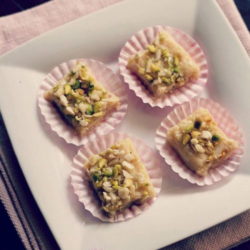 paneer barfi recipe, paneer burfi recipe