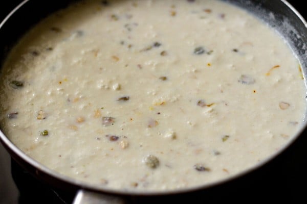 simmering paneer kheer