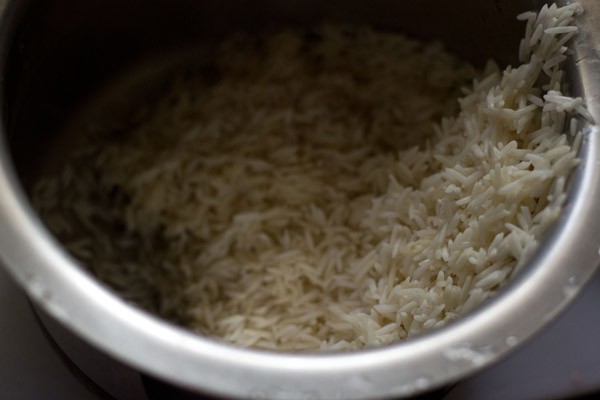 soaked rice. 