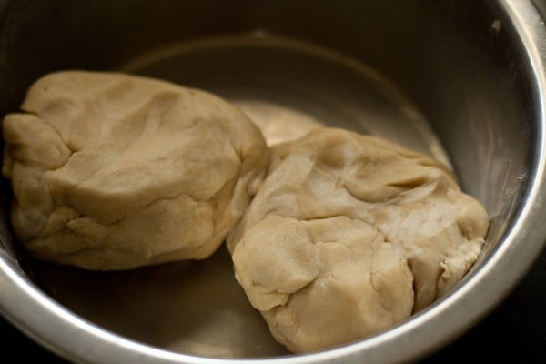 divided dough to two parts