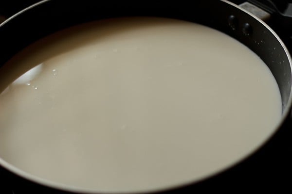 milk in a large saucepan.