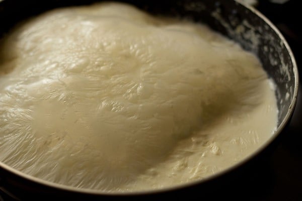milk frothing - making mawa or khoya recipe