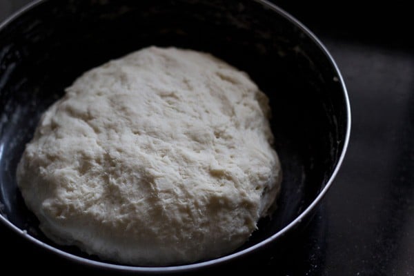 smooth and pliable dough kneaded for pav recipe. 