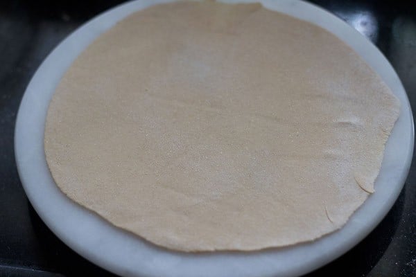 rolled dough for thin chapati