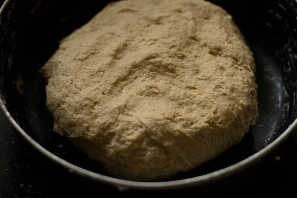 prepared butter naan dough. 