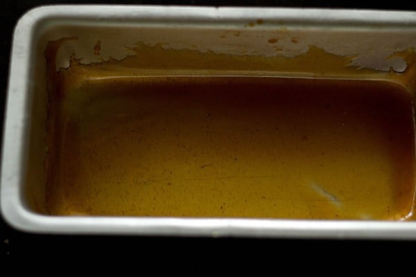caramel for eggless bread pudding recipe