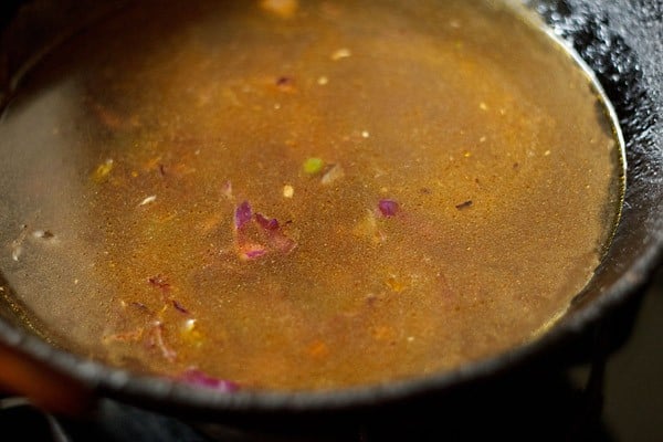 add veg stock for making manchow soup