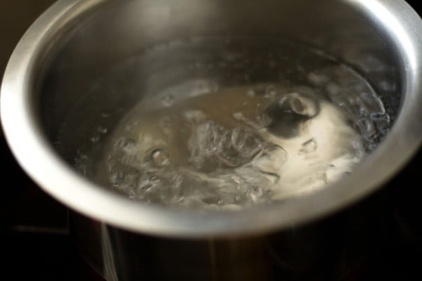 water boiling in pan