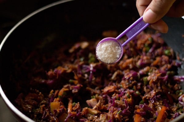 add salt to vegetable chow mein mix