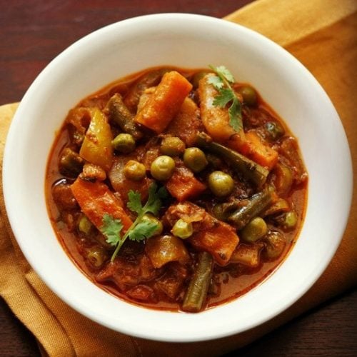 veg kolhapuri recipe, vegetable kolhapuri recipe