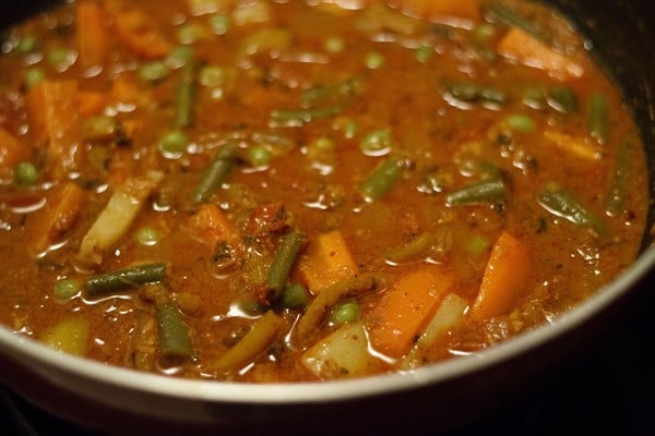 simmering veg kolhapuri 