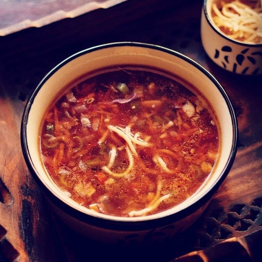 Manchow Soup Recipe Spicy Veg Manchow Soup