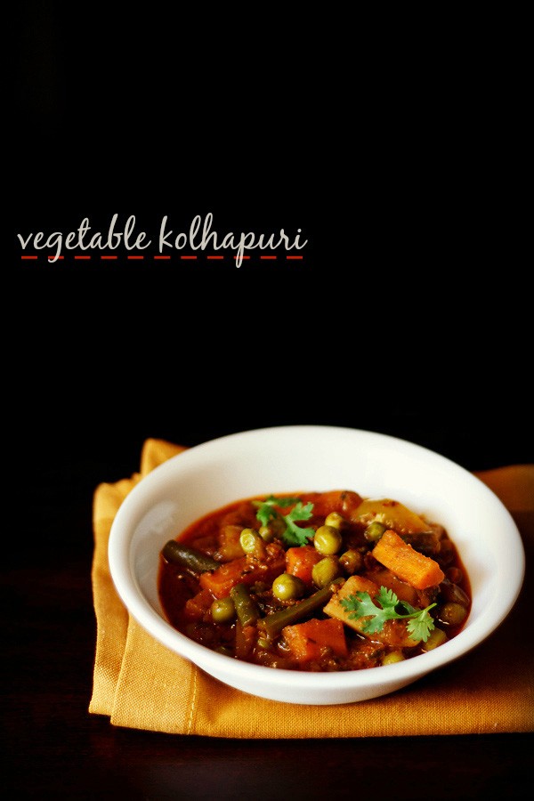 veg kolhapuri, veg kolhapuri recipe