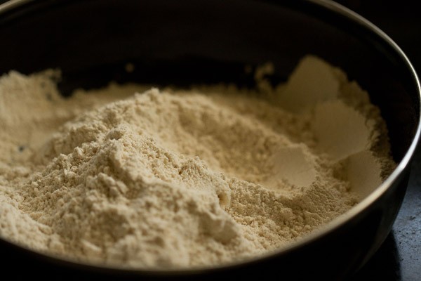 flour mixture in a bowl
