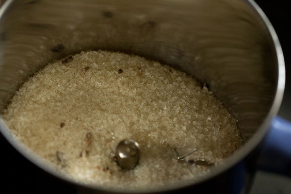 granulated sugar in a blender