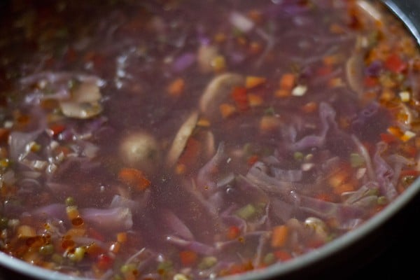 simmer the soup