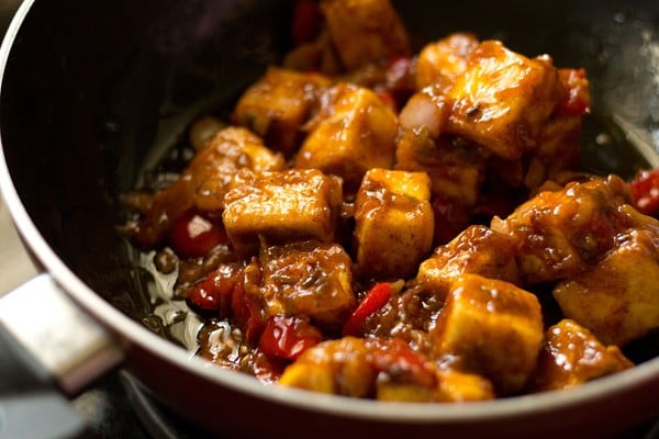 stir paneer manchurian dry recipe