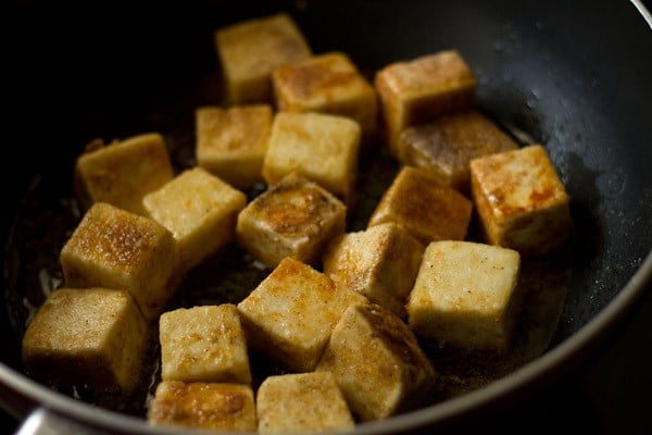 pan frying paneer for manchurian recipe