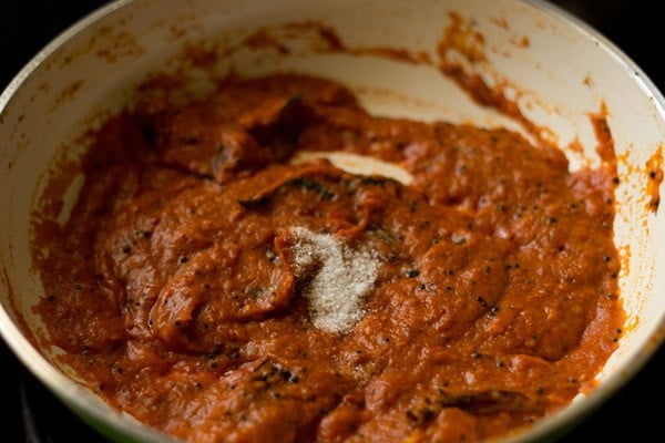 salt added to the tomato mixture. 