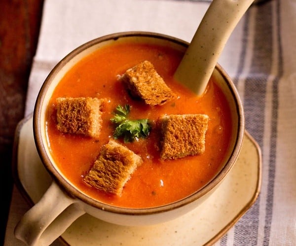 Tomato soup recipe, how to make tomato soup (restaurant style) Tomato soup recipe, how to make tomato soup (restaurant style)