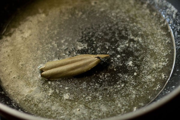 sauteing tej patta in butter