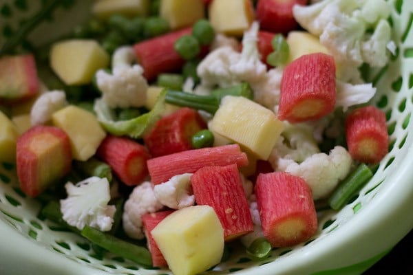 chopped vegetables in a bowl