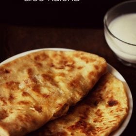 aloo kulcha in a plate