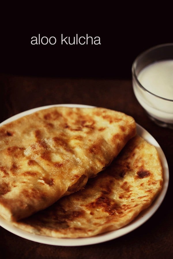 aloo kulcha in a plate