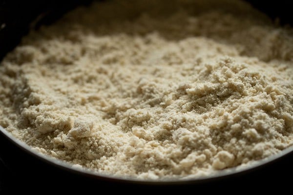 mixing flour mixture for dough