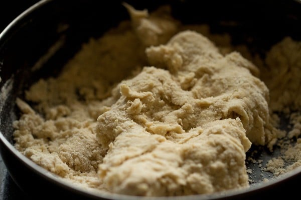 mixing to make kulcha dough