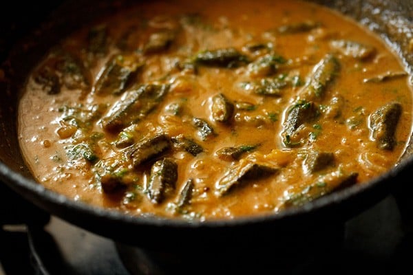 bhindi masala curry recipe, bhindi masala gravy recipe, bhindi masala